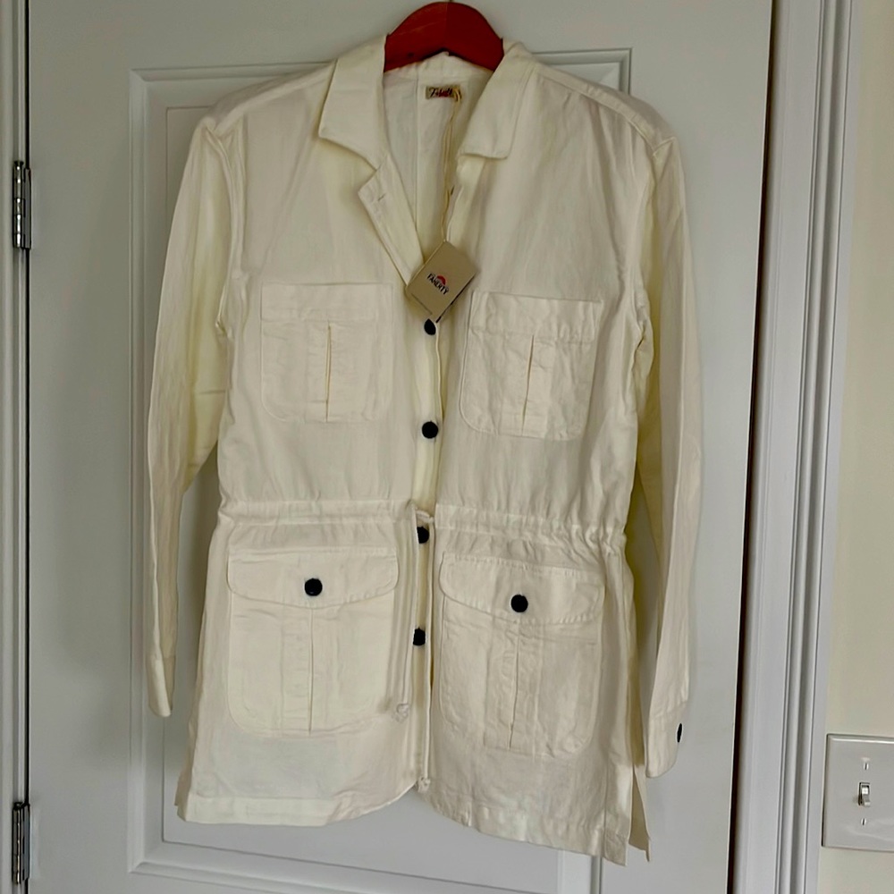 Faherty Larkspur jacket. White. Size S. NWT